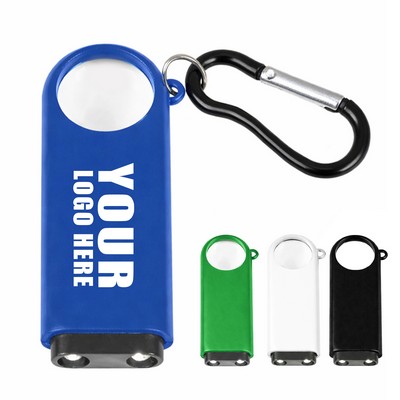 LED Magnifier Keychain