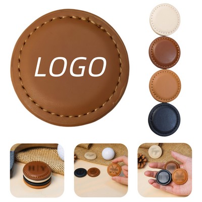 PU Leather Golf Ball Marker