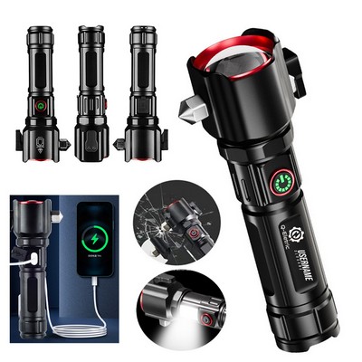 Multifunctional Safety Hammer Flashlight Strong Light