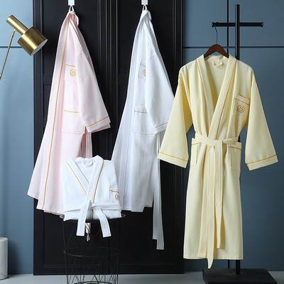 Cotton Waffle Weave Robe for Men and Women