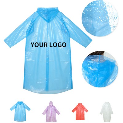 Eco-Friendly Disposable Rain Poncho For Adults
