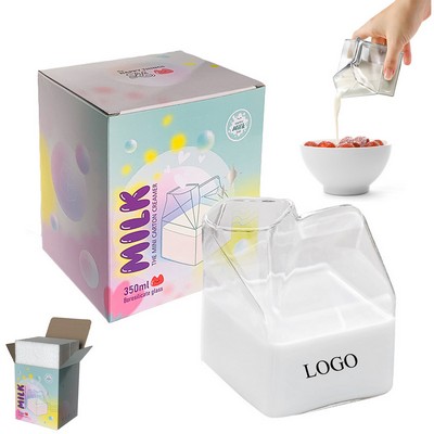 12oz Glass Milk Carton