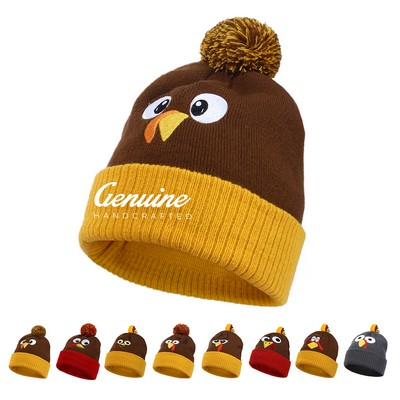Knit Thanksgiving Turkey Beanie