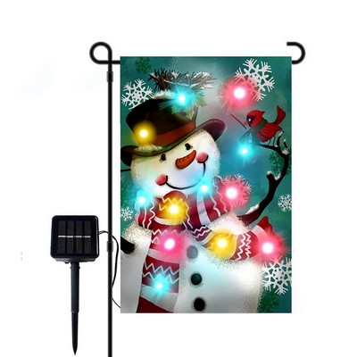 LED Light-Up Double side Printed Garden Flag