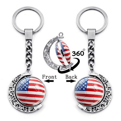 2026 FIFA World Cup Rotating Moon Soccer Keychain (Team Options)