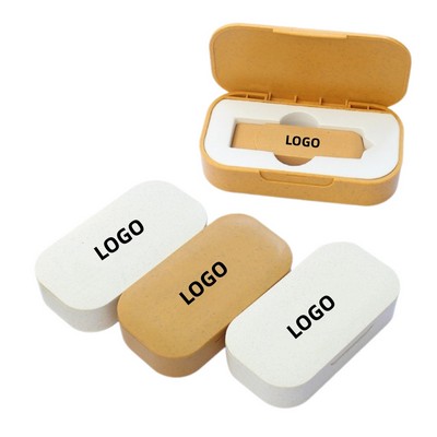 8Gb Wheat Straw Biodegradable Flash Drive W/ Case