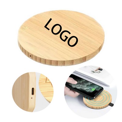 10W Bamboo Wireless Charger