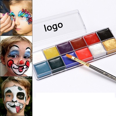 12-Color Oil-Based Body Paint Palette