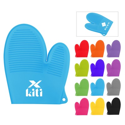 Heat Resistant Soft Silicone Oven Mitts Easy Hanging