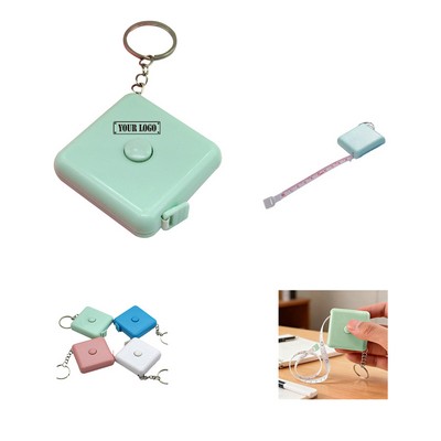 Square Tape Measure Keychain