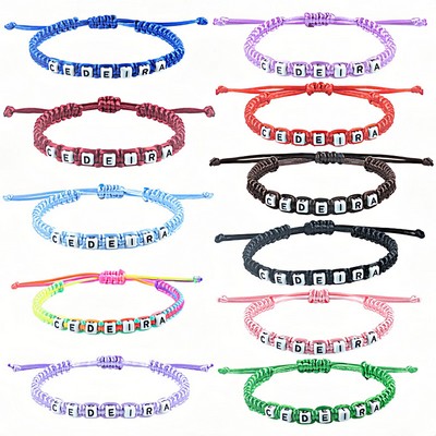 Adjustable Braided String Friendship Bracelet