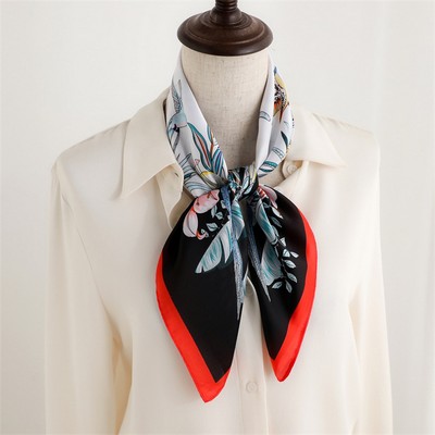 Custom 26.8" x 26.8" Silky Satin Head Scarf Hair Bandanas