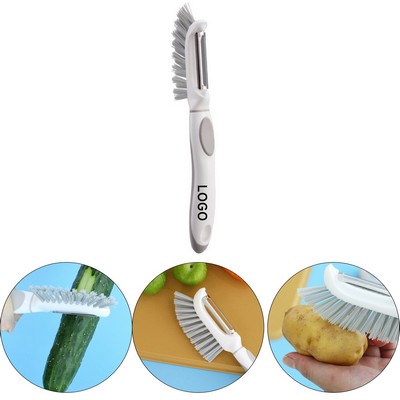 Vegetable brush and peeler set.