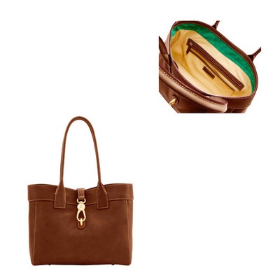 Dooney & Bourke Chestnut Brown Florentine Large Amelie Shoulder Bag