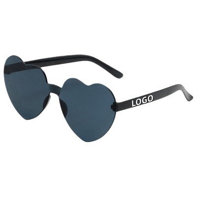 Customizable Heart Shape Eyewear Colored Sunglasses