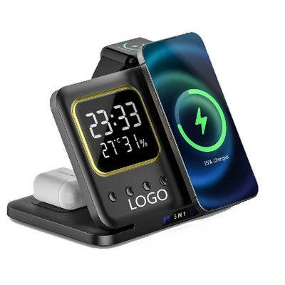 Multi Functional Wireless Fast Charging Clock Stand