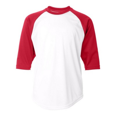 Badger Youth B-Core Three-Quarter Sleeve Baseball T-Shirt - 2133
