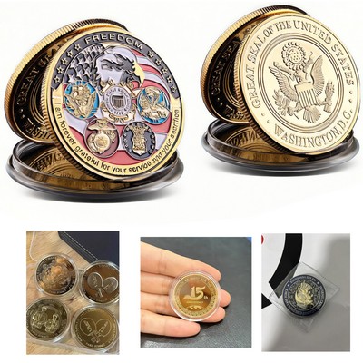 Custom Zinc Alloy Commemorative Coin Souvenir Token