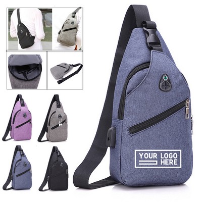 Sling Backpack Bag With Usb Charging Port