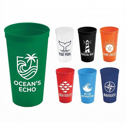 24 Oz Custom Plastic Stadium Cup
