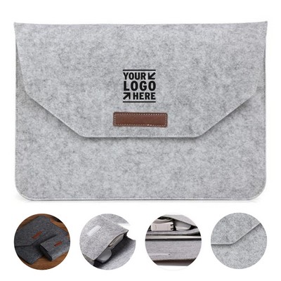Dual-Function Felt Tech Sleeve with Accessory Case