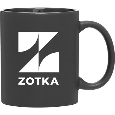 12 oz C-Handle Ceramic Mug (Matte Black)
