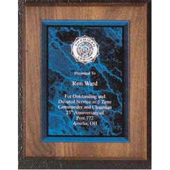 Walnut Wood Plaque W/ Acrylic Plate (7"x9")