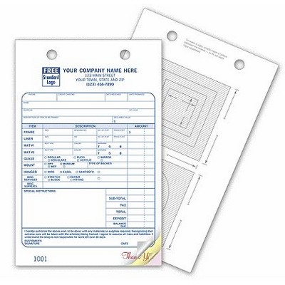 Picture Framing Register Forms (2 Part)