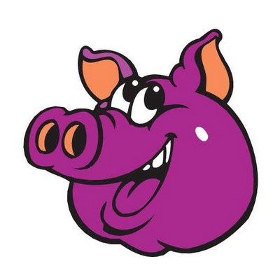 Pig Acrylic Coaster w/Felt Back