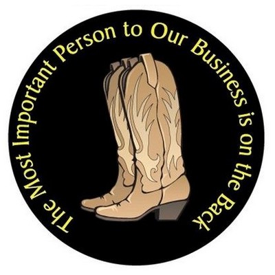 Cowboy Boots Photo Hand Mirror (2½" Diameter)