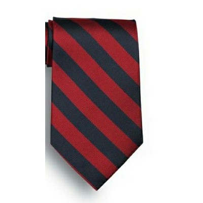 School Stripes Tie - Navy Blue/Red