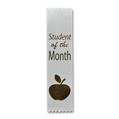 2"x8" Stock Recognition "Student of the Month" Lapel Ribbon