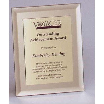 Vertical Gold Beveled Mirror Plaque (12"x15")