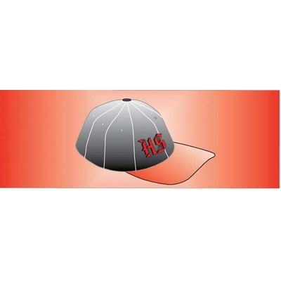 Baseball Cap Panoramic Metal Photo Magnet (1.625"x4.625")