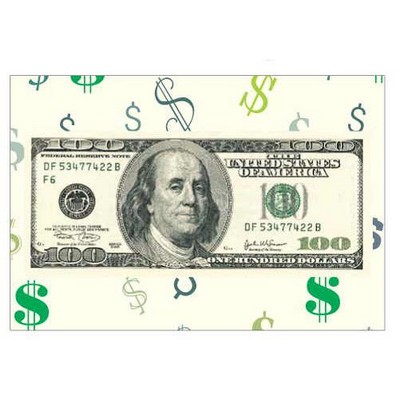Hundred Dollar Bill Rectangle Metal Photo Magnet (2"x3")
