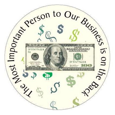Hundred Dollar Bill Photo Hand Mirror (2½" Diameter)