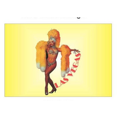 Showgirl in Yellow Rectangle Badge w/ Bar Pin (2"x3")