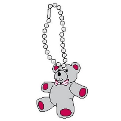 Teddy Bear Promotional Line Key Chain w/ Black Back (2 Square Inch)