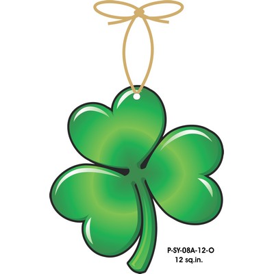 Shamrock Promotional Ornament w/ Black Back (12 Square Inch)