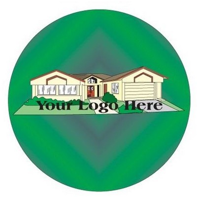 House Round Badge w/ Bar Pin (2 1/2" Diameter)