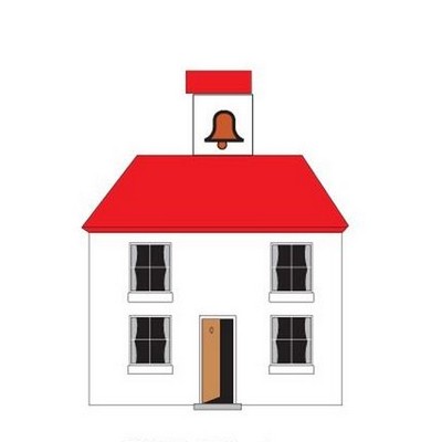 School House Acrylic Coaster w/Felt Back