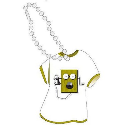 Wind Up Box Phone Promotional T Shirt Key Chain w/ Black Back (4 Square Inch)