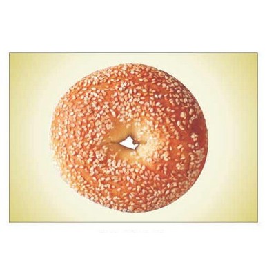 Sesame Bagel Rectangle Metal Photo Magnet (2"x3")