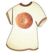 Sesame Bagel T-Shirt Lapel Pin