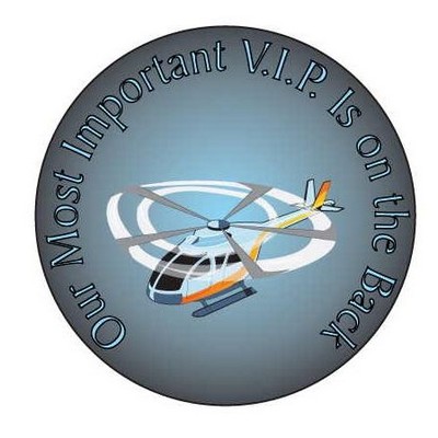 Helicopter Round Hand Mirror (2½" Diameter)