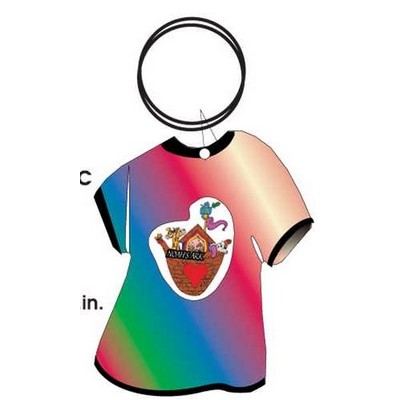 Noah's Ark Executive T Shirt Keychain w/Mirrored Back (4 Square Inch)