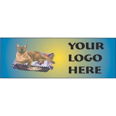 Asian Chocolate Smoke Cat Panoramic Badge w/ Bar Pin