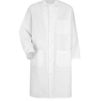 Red Kap® Gripper-Front Spun Polyester Butcher Coat with Exterior Pocket