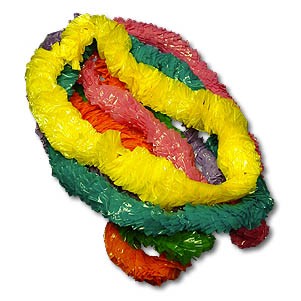 2" Plastic Hawaiian Leis