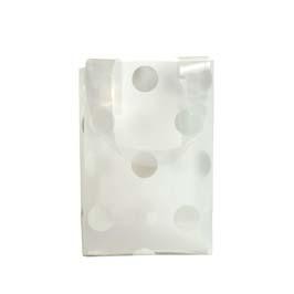 White Dot Soft Loop Handle Bag (5" x 3" x 7")
